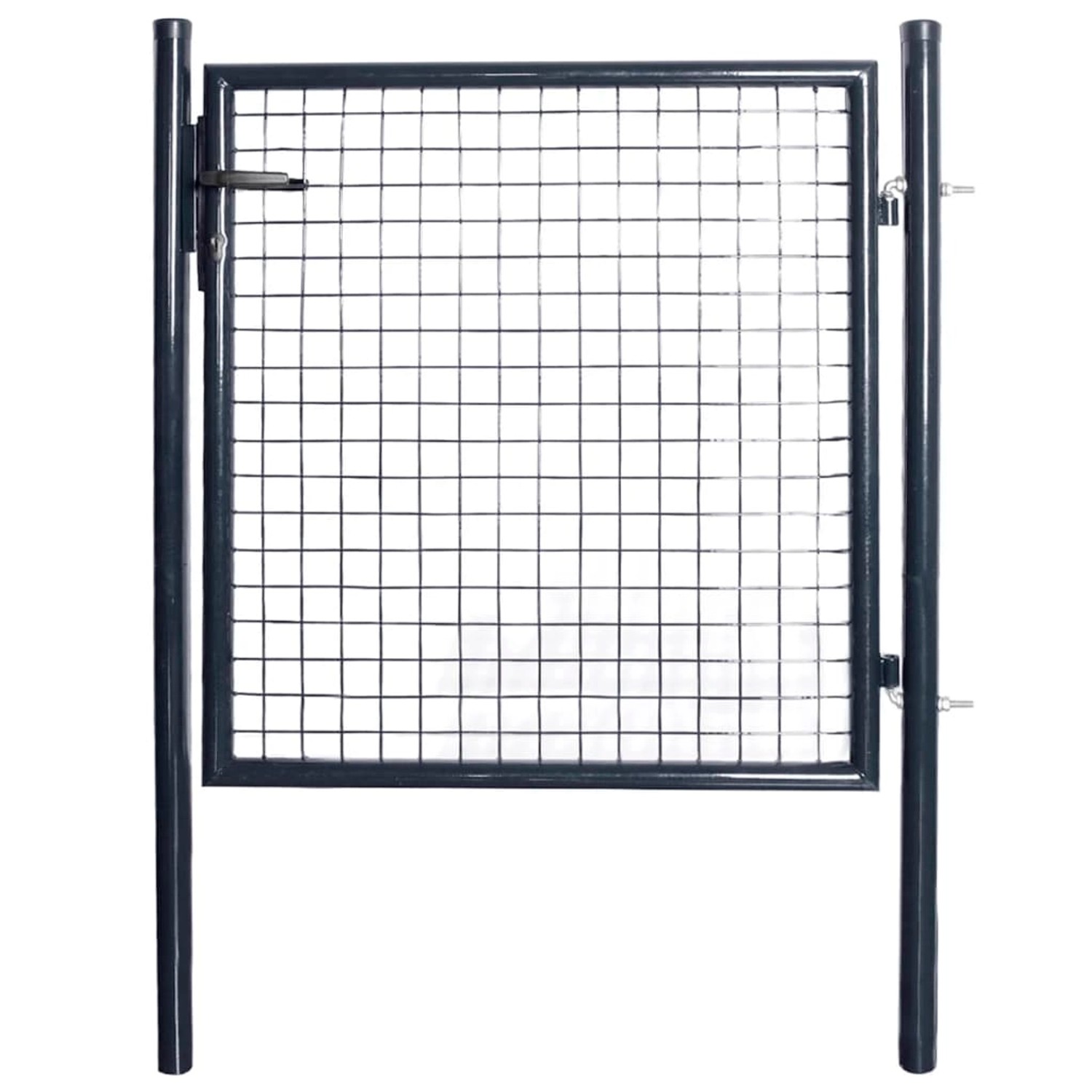 vidaXL Gitter-Gartentor Verzinkter Stahl 100 x 100 cm Grau 143369 günstig online kaufen