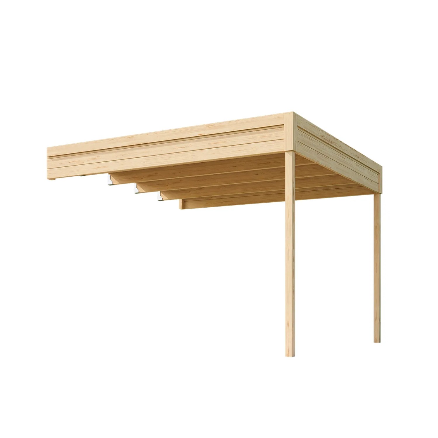 Weka Anbau 2 für Weka Gartenhaus Batu 3 Natur 300 cm x 300 cm