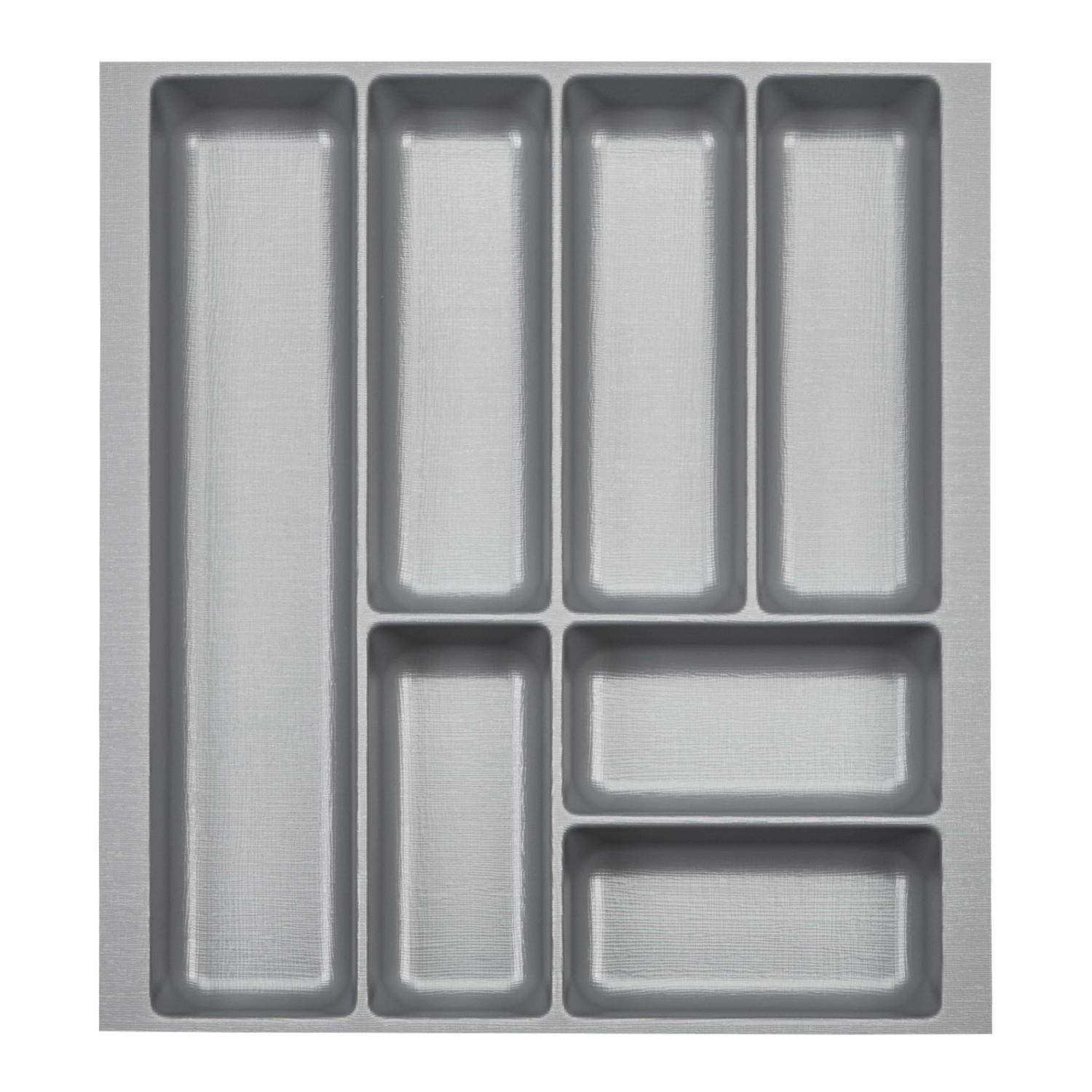 SOTECH ORGA-BOX-2 Besteckeinsatz Tiefe 462 mm Höhe 50,5 mm Für Nobilia Küchen Canvas Struktur Silbergrau Breite 409 mm