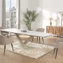 Vente-unique Essgruppe Malata Beige Weiß 260 cm 180 cm_3