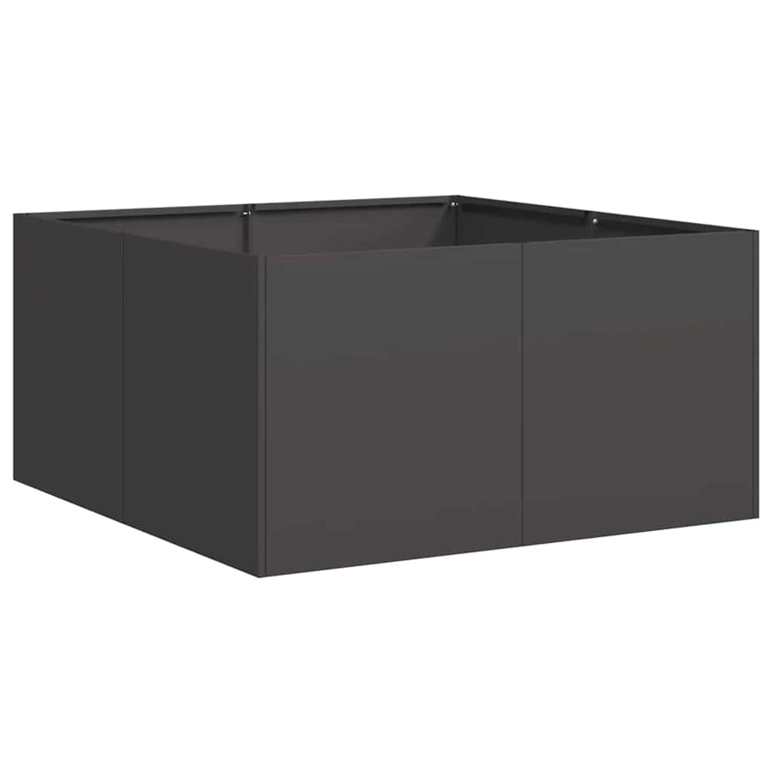 vidaXL Pflanzkübel Schwarz 80x80x40 cm Kaltgewalzter Stahl 860738 günstig online kaufen