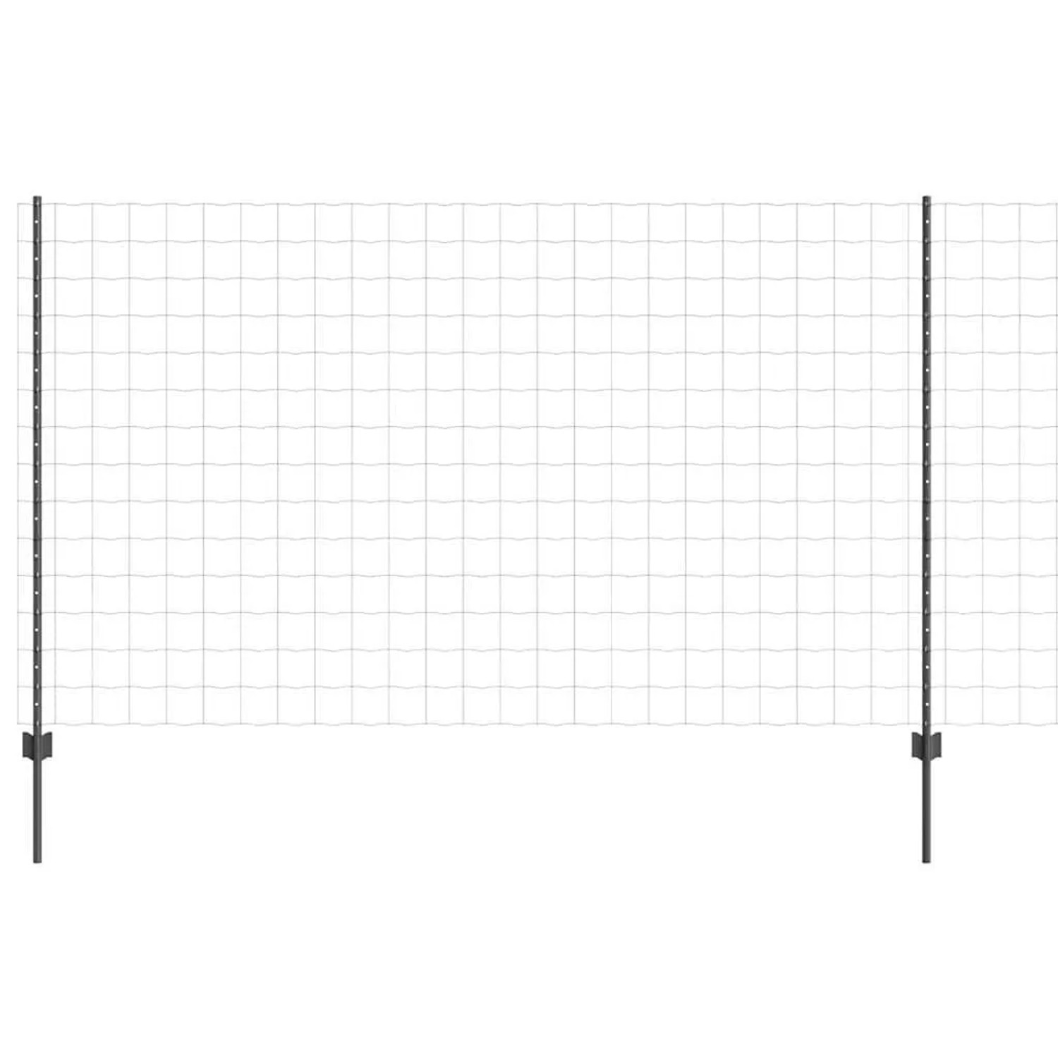 vidaXL Zaun mit Pfosten Grau 1,4 x 10 m Stahl und PVC 3336091 günstig online kaufen