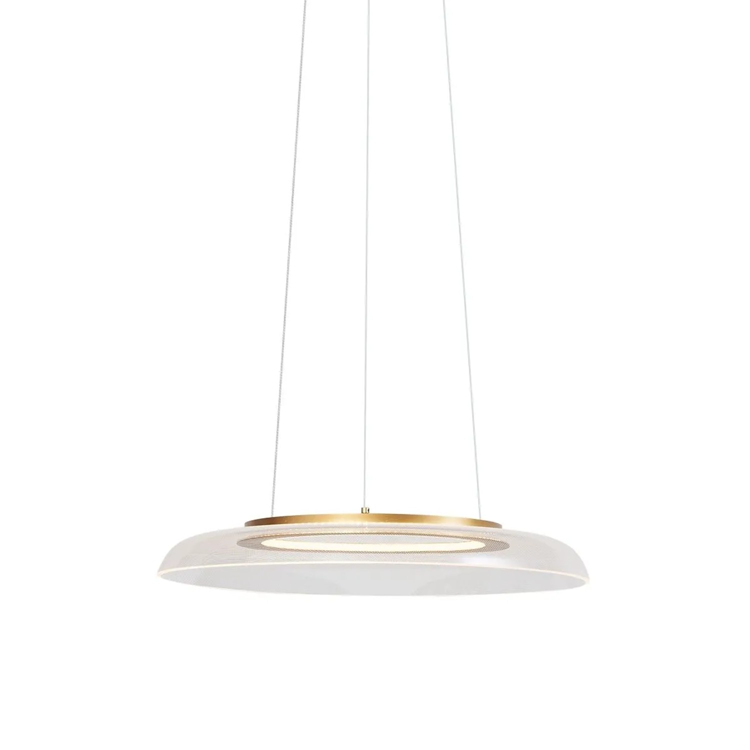QAZQA Design Hängelampe Gold und Transparent 3 Stufen Dimmbar Scacrylic