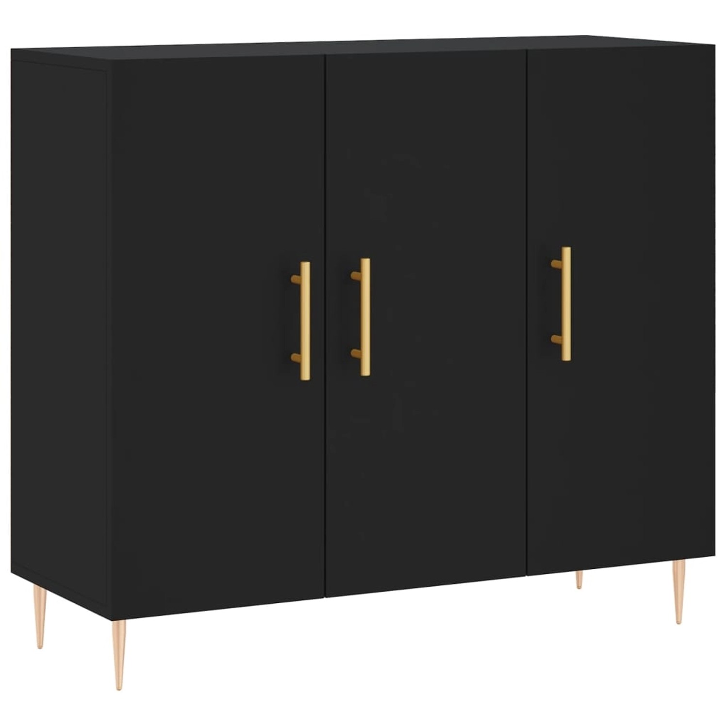 vidaXL Sideboard Schwarz 90x34x80 cm Holzwerkstoff 828093 günstig online kaufen