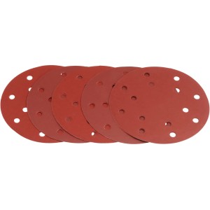 LUX Schleifauflagen für Exzenterschleifer, 150 mm, Körnung 320, 5er-Pack.