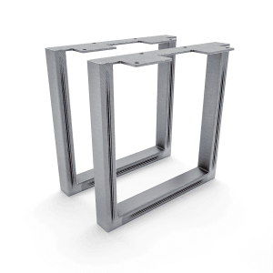 HEVVA Möbelfüße GRAZ 25 cm Hoch 25 cm Tief 2er Set Rohstahl-Klarlack