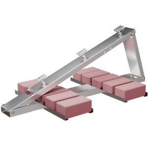 Absaar Solar Auflastschienen für Boden- und Flachdachhalterung Premium, 4 Stück mit Pflastersteinen.