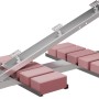 Absaar Solar Auflastschienen für Boden- und Flachdachhalterung Premium, 4 Stück mit Pflastersteinen.