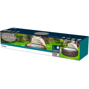 Bestway LAY-Z-SPA Sonnenschutzdach für Whirlpools, schattenspendend und UV-Schutz.