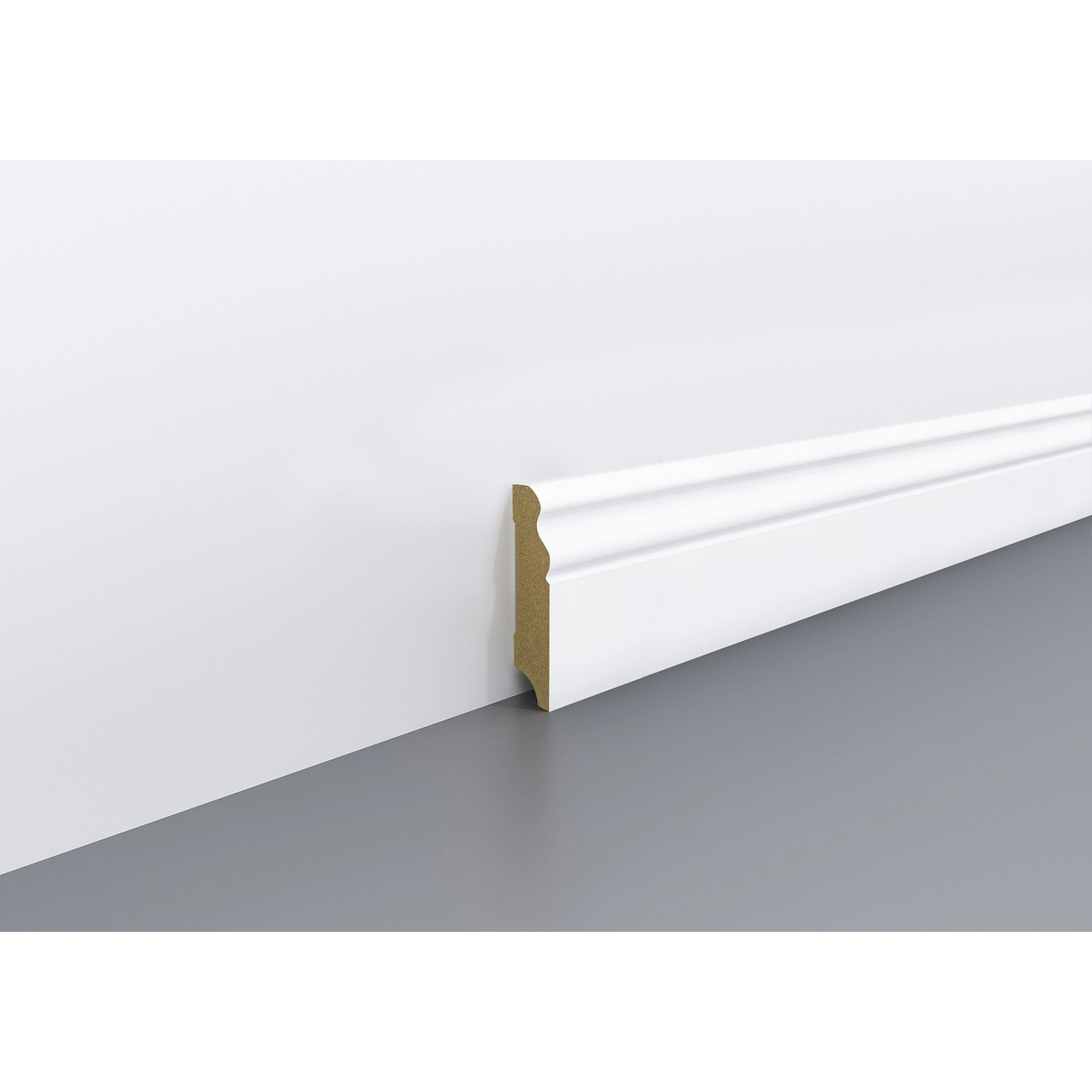 Egger Sockelleiste Hamburger Geschwungen 7 cm x 240 cm Weiß günstig online kaufen