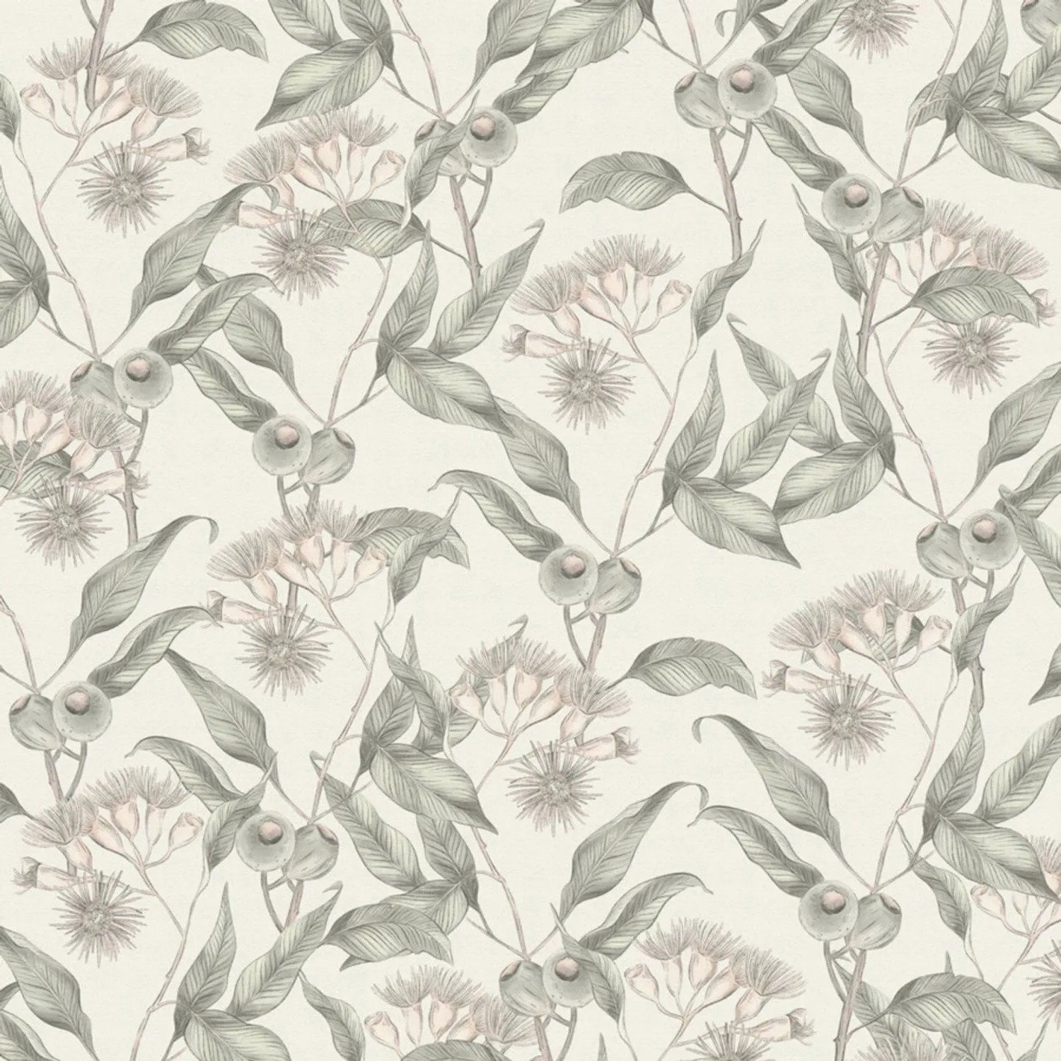 Tadessi Tapete Floral M1-No.4512 Vliestapete in Grau