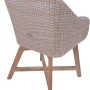 Garten Pleasure Sessel Oakland, 4er-Set, grau, aus Akazie und Kunststoffgeflecht.