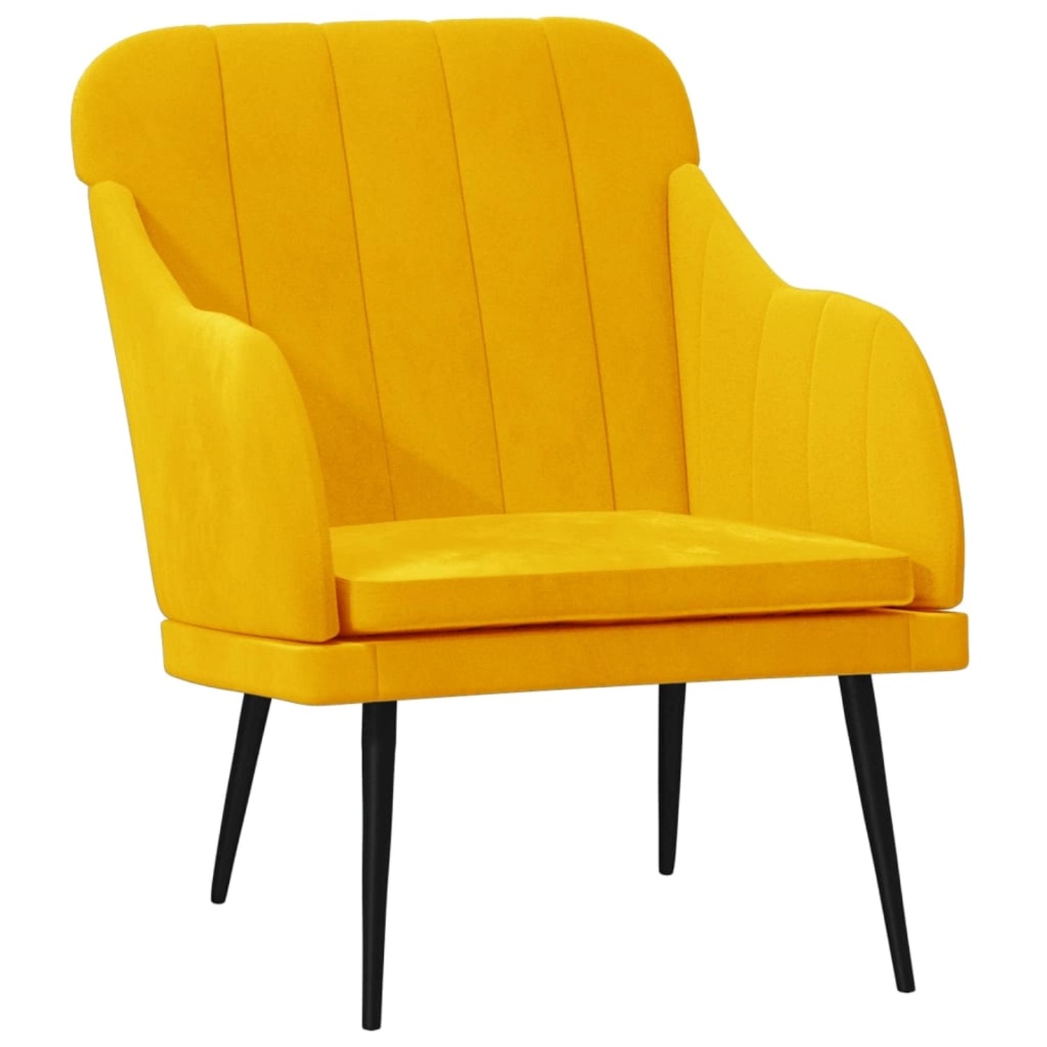 vidaXL Sessel Gelb 63x76x80 cm Samt 351460