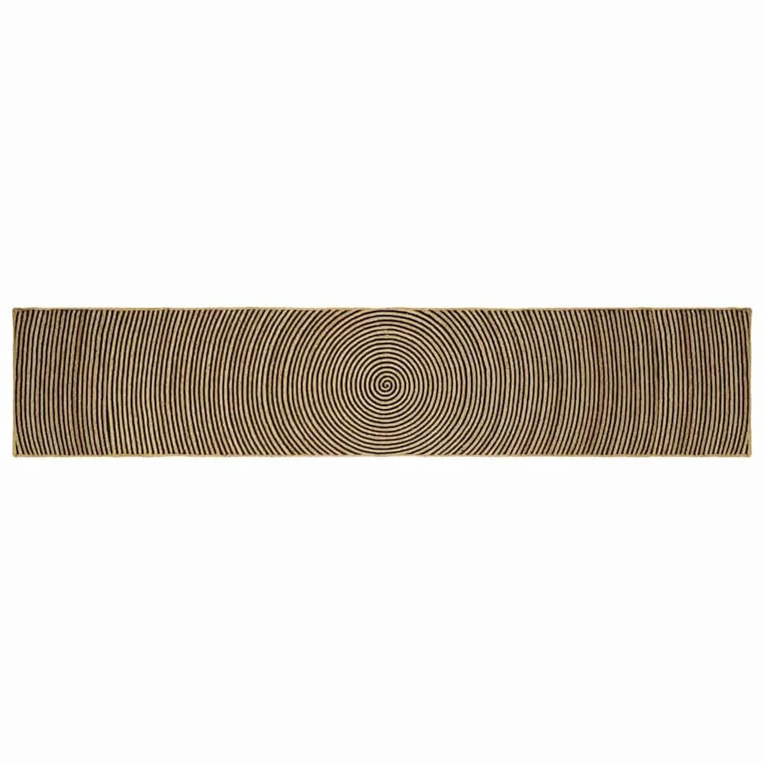 vidaXL Teppich Natur und Schwarz 60 x 400 cm Jute 42010734