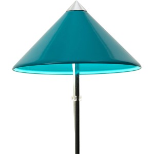 Petrolfarbene LED-Pflanzenlampe Sunlite 7W von Parus by Venso mit Teleskopstab für Pflanzenanzucht.