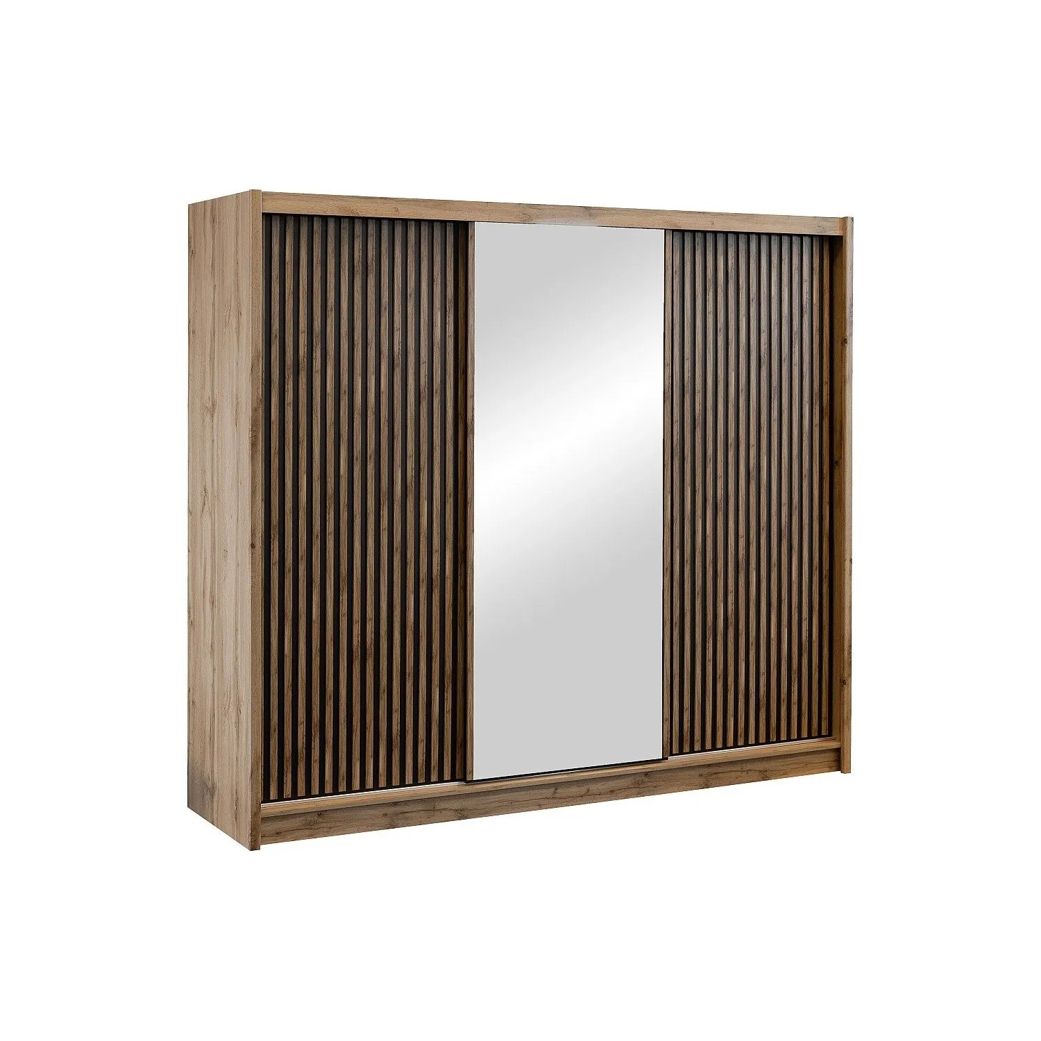 Vente-unique Kleiderschrank Calowi Naturfarben Hell 250 cm