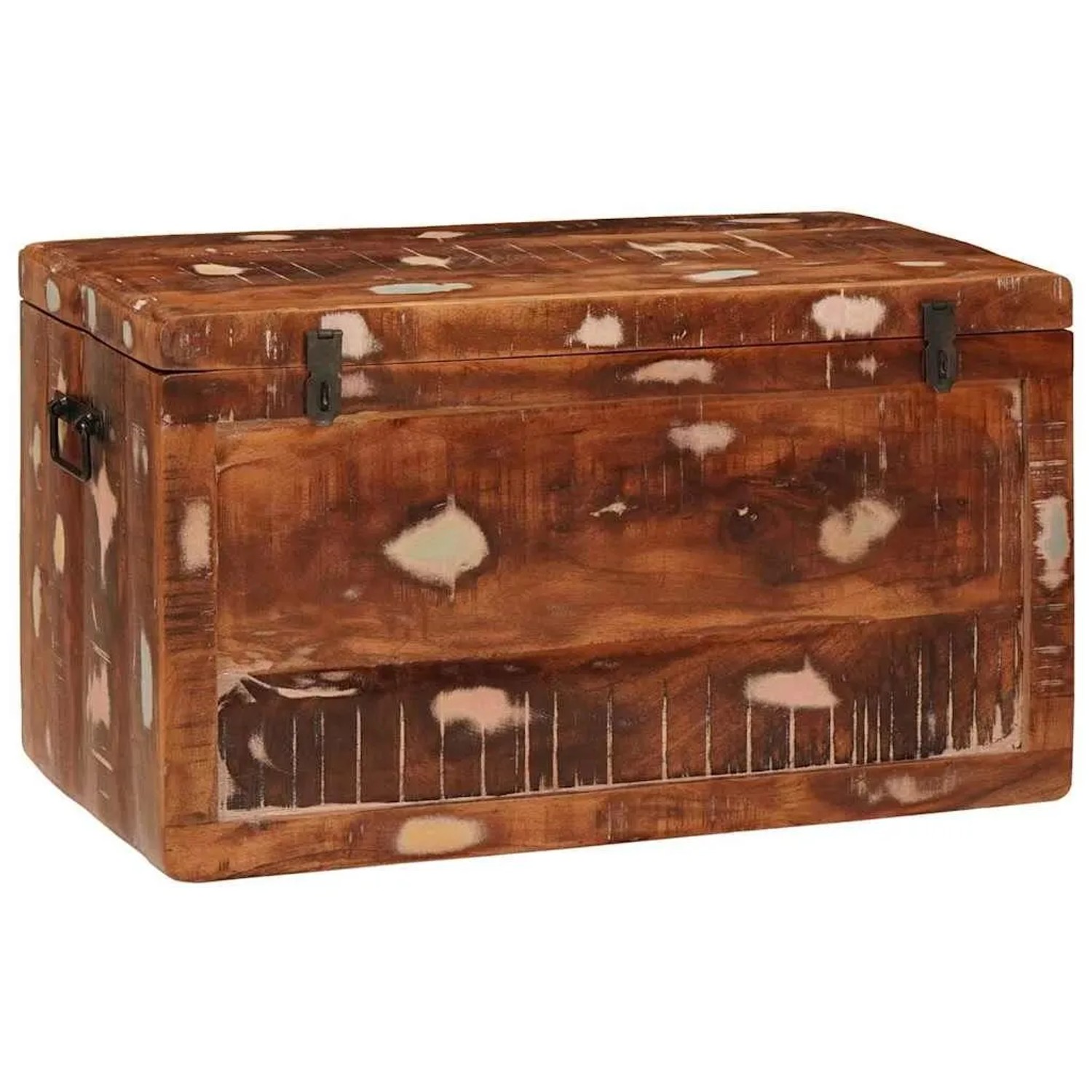 vidaXL Aufbewahrungsbox mit Speicher mit Tür Braun Massivholz Mango 4104568