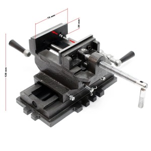Wiltec Maschinenschraubstock 2 Achsen 75Mm Schraubstock Kreuztisch Frästisch Werkbank