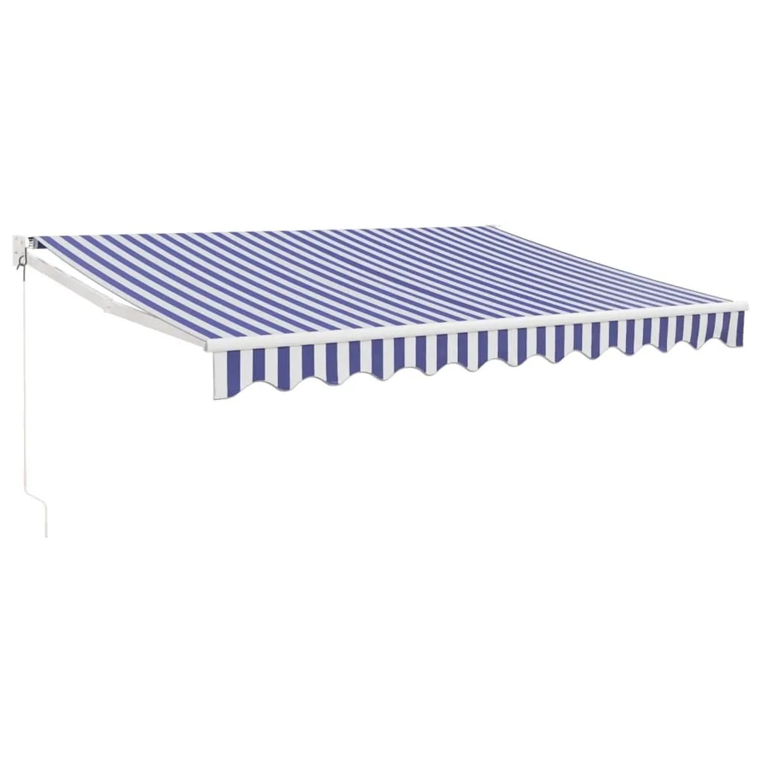 vidaXL Markise Einziehbar Blau und Weiß 3x2,5 m Stoff und Aluminium 3154421