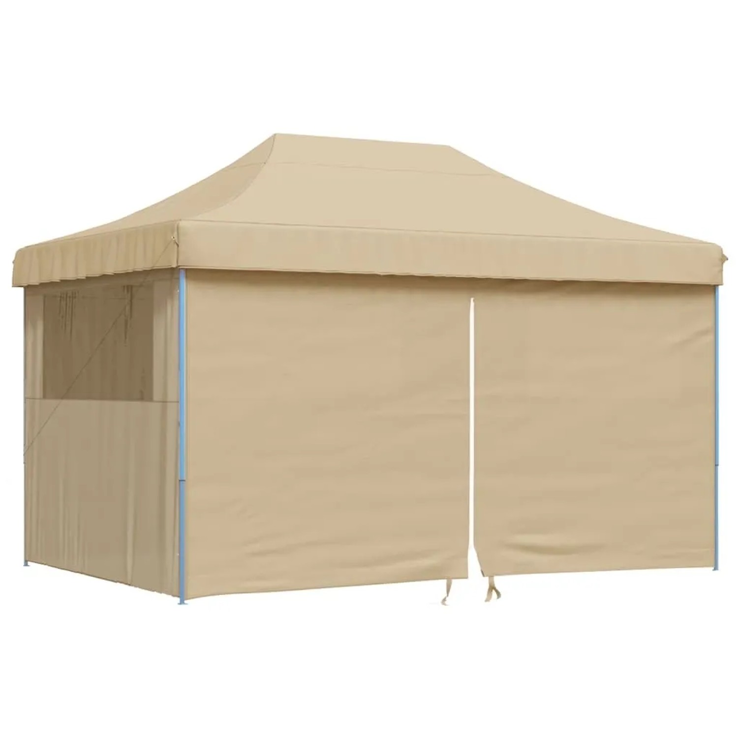 vidaXL Partyzelt Faltbar Pop-Up mit 4 Seitenteilen Beige 4004975