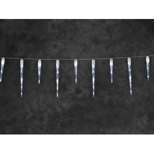 Konstsmide LED-Eiszapfen-Lichtervorhang mit 16 Zapfen und kaltweißem Licht für den Außenbereich.