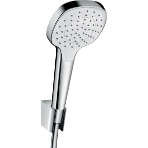 Hansgrohe Croma Select E Brauseset, Handbrause mit Halter und Schlauch, weiß/chrom.