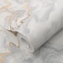 Erismann Vliestapete Elle Decoration 4 Mystic Spell hellgrau mit Marmor- und Glitzereffekten.