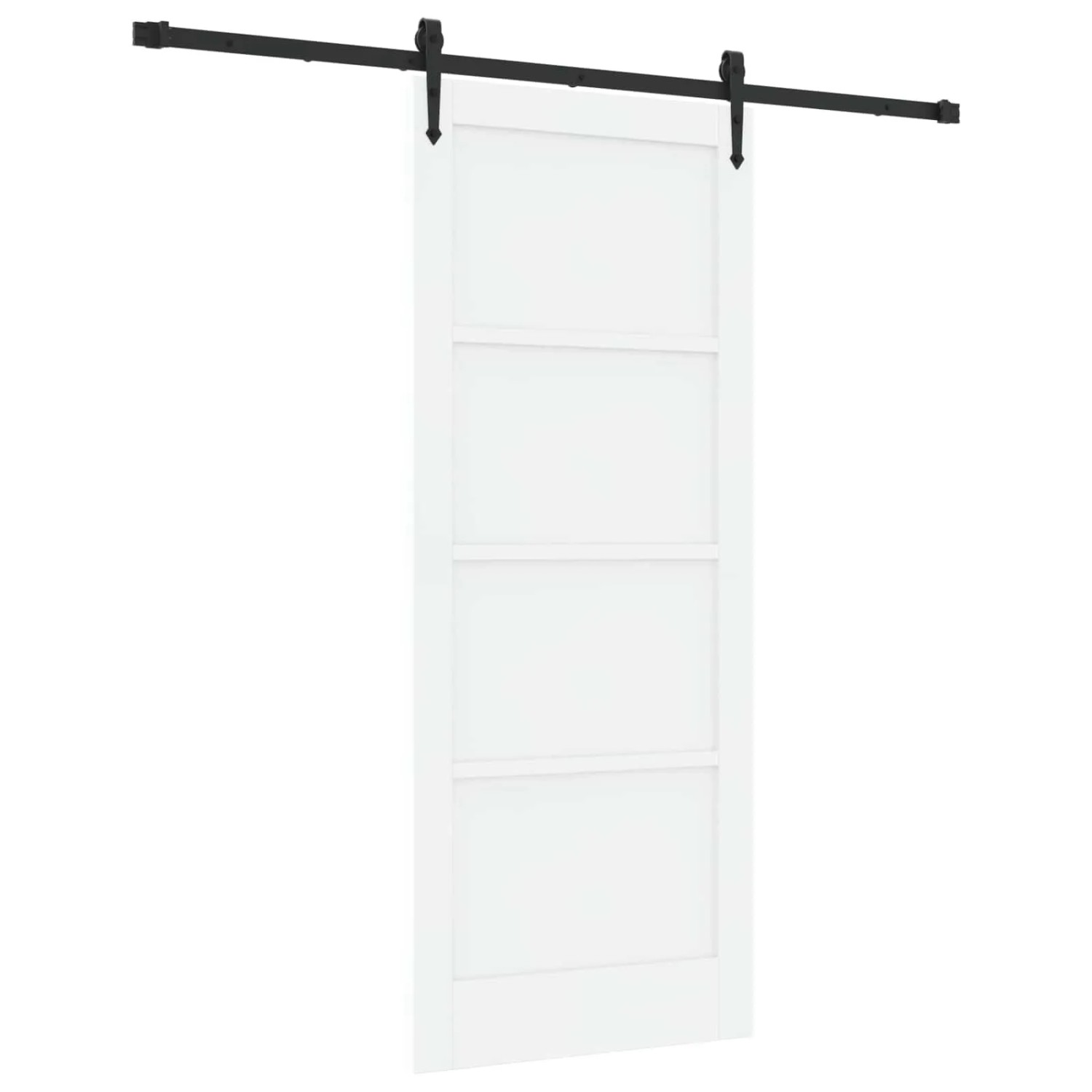 vidaXL Schiebetür ORKDAL Weiß und Schwarz 83 x 202 cm 3445578