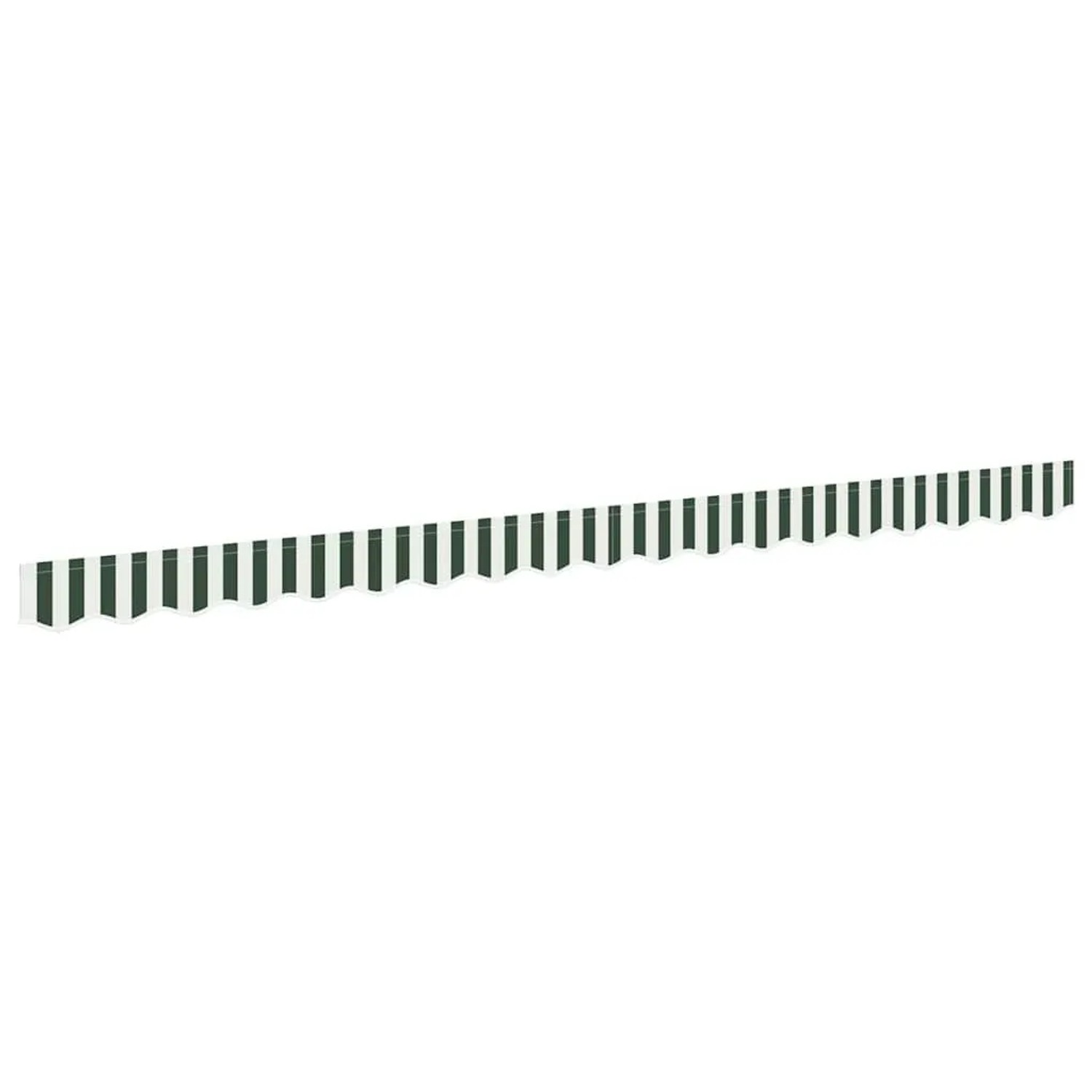 vidaXL Markisenvolant Grün und Weiß 380 x 20 cm Segeltuch 42000809