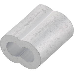 Suki Pressklemme aus Aluminium, 3 mm, zur Seilbefestigung.