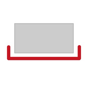 Sarei U-Profil Protection 23, Alu-Anthrazit, 125cm Länge, zur Abdeckung und Schutz.