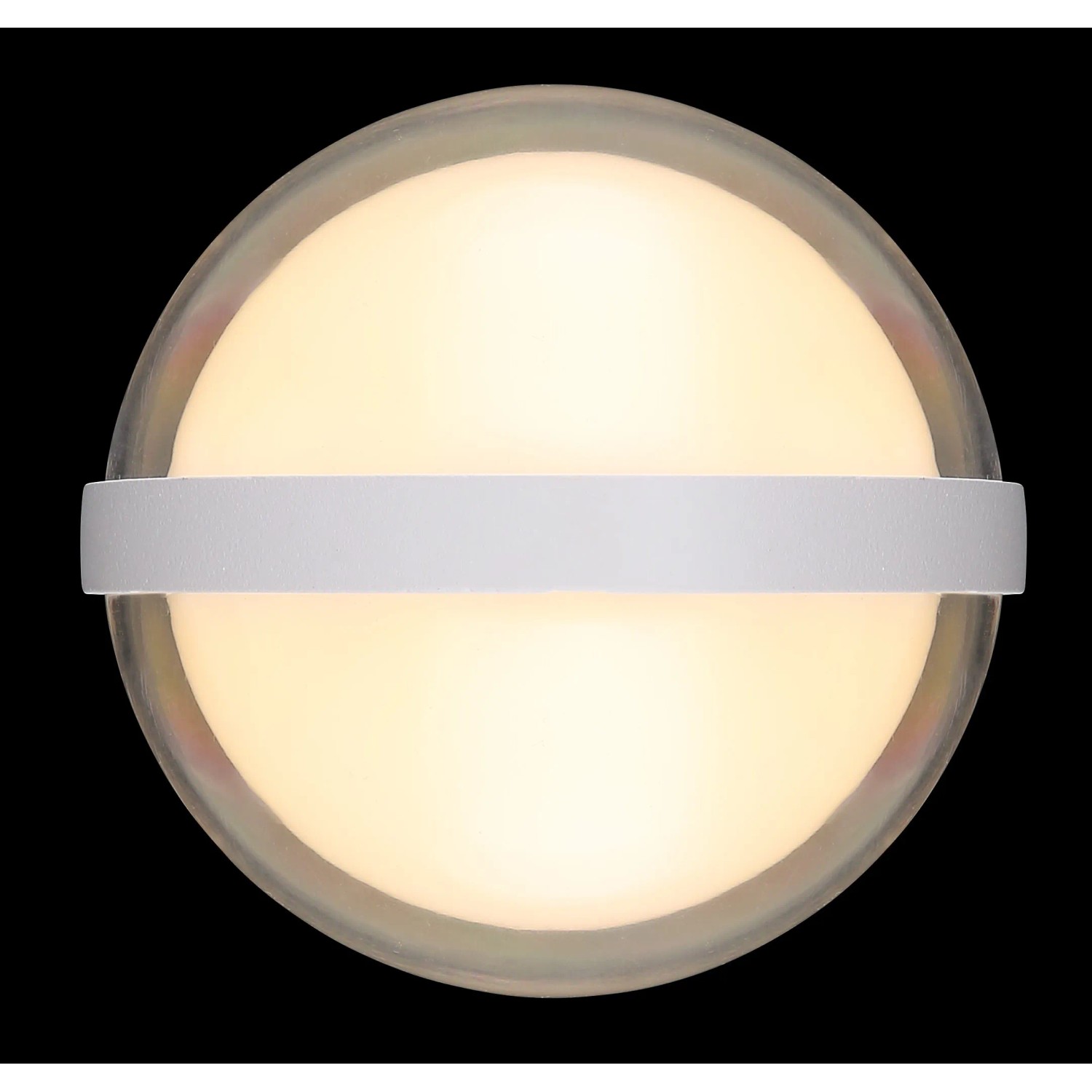 Weiße, runde Globo Außenleuchte Illi aus Aluminium, Ø 11 cm, für die Wand.