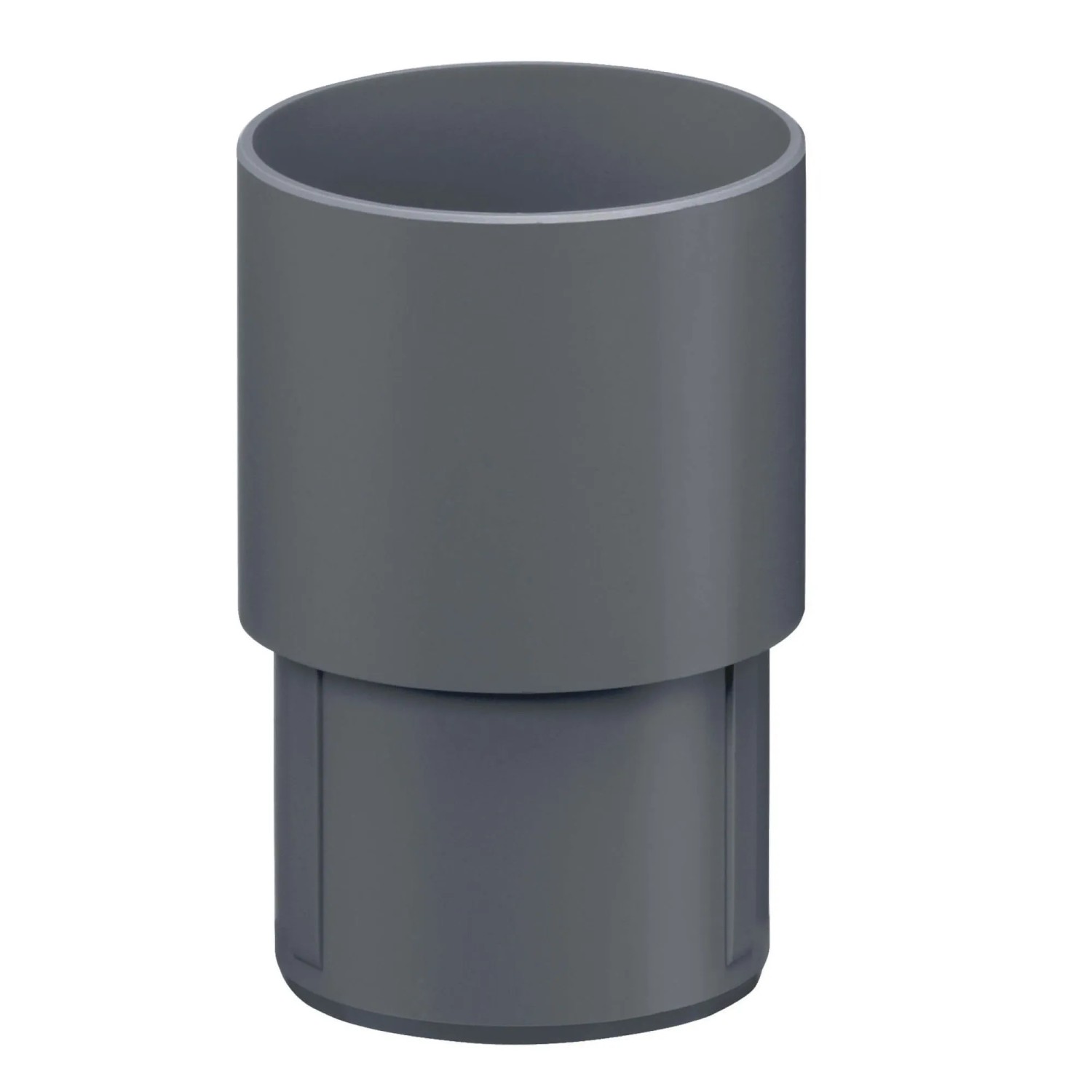 Inefa Fallrohrverbinder PVC DN 75 Anthrazit Verbindungselement Fallrohr