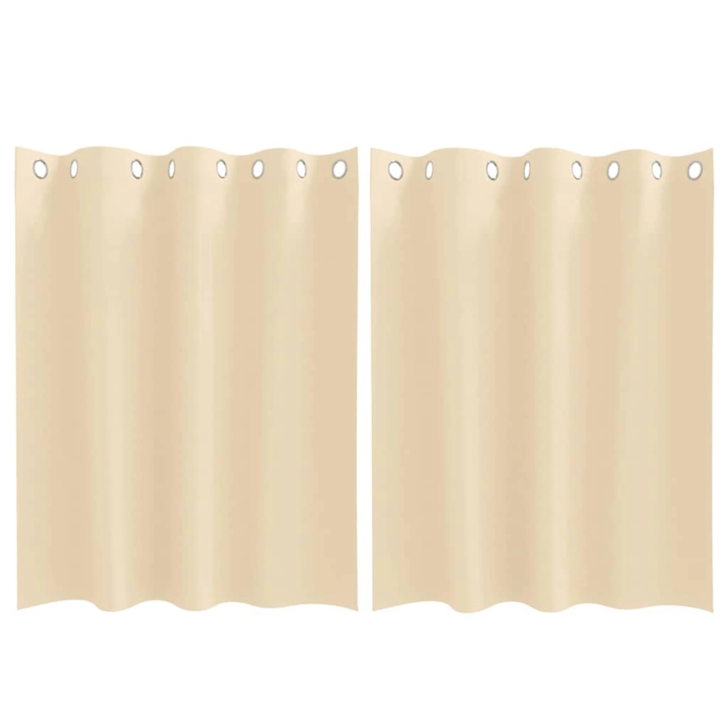 vidaXL Verdunkelungs-Vorhänge mit Ringen Creme Polyester 4107373 günstig online kaufen