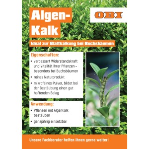 Algenkalk Puder 25kg zur Bodenverbesserung und Behandlung von Buchsbäumen im OBI Online-Shop.