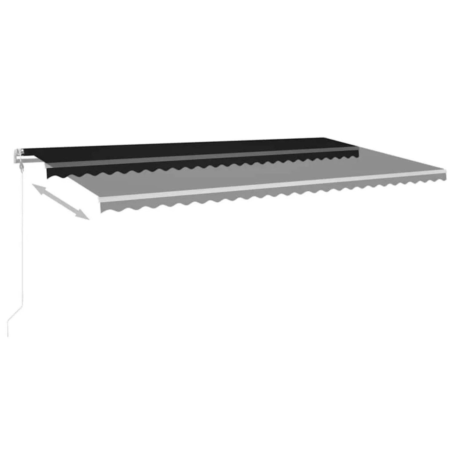 vidaXL Automatische Markise mit LED & Windsensor 600x300 cm Anthrazit 3068974_4