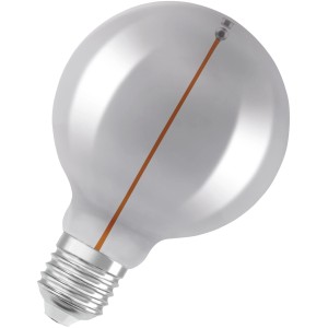 Osram LED-Leuchtmittel E27 in Globeform, 2,2W, warmweiß, für dekorative Beleuchtung.