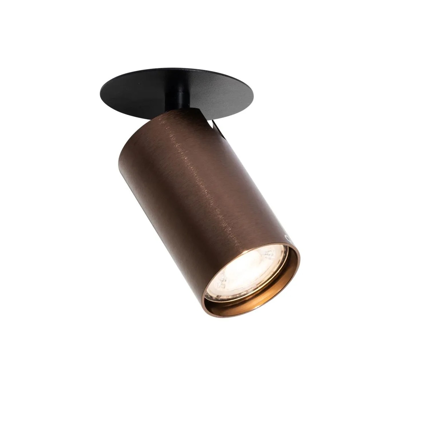 QAZQA Moderner Einbaustrahler Dunkelbronze GU10 50mm Chels