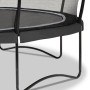 Detailaufnahme: Schwarzes EXIT Allure Classic Trampolin (Ø 366 cm) mit Sicherheitsnetz und Rahmen.