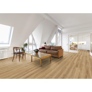 Wohnraum mit Kaindl Proganic Laminat Eiche Cordoba Elegante als Bodenbelag.
