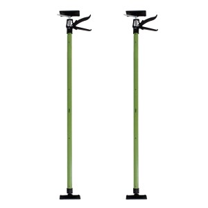 2 grüne TRUTZHOLM Einhandstützen, teleskopierbar von 115 bis 290 cm, für Montagearbeiten.