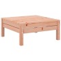 Quadratischer Hocker aus unbehandeltem Douglasienholz, Teil der vidaXL Garten-Sofagarnitur.