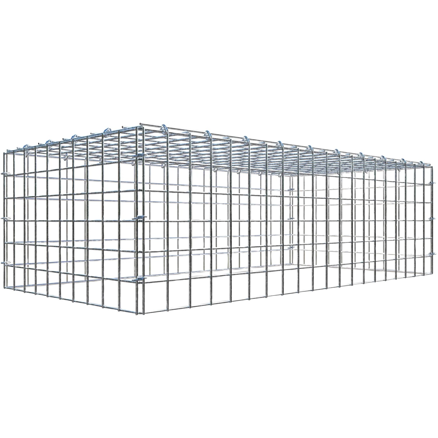 Gabiona C-Ring-Gabione-Anbaukorb Typ 3 30 x 100 x 50 cm Maschenw 5 x 5 cm