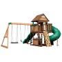 Backyard Discovery Spielturm Cedar Cove mit Schaukeln, Rutsche und Aussichtsturm.