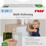 Reer Multi-Sicherung in Weiß zum kindersicheren Verschließen von Schränken und Schubladen.