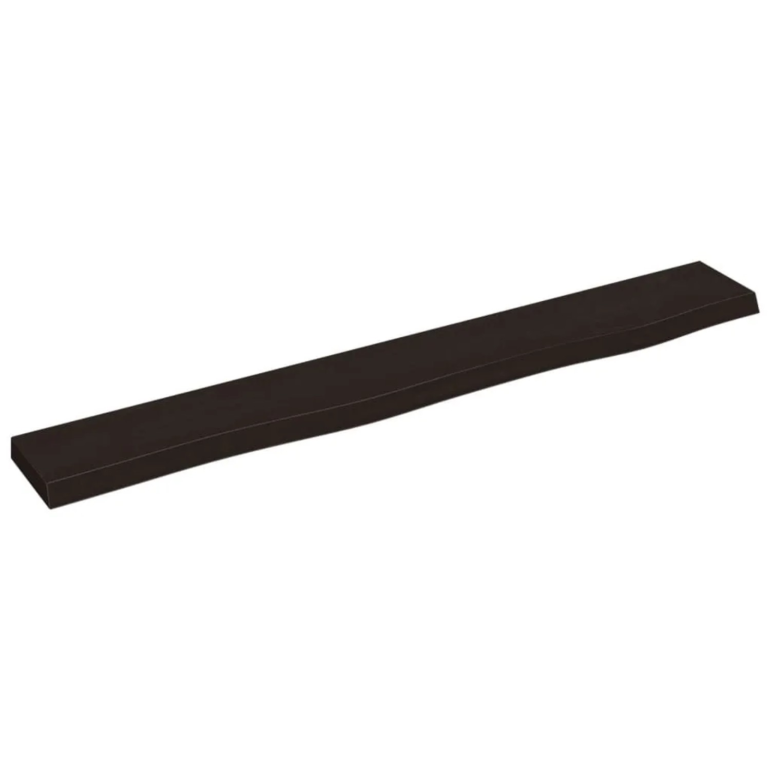 vidaXL Wandregal Dunkelbraun 80x10x2 cm Massivholz Eiche Behandelt 363776