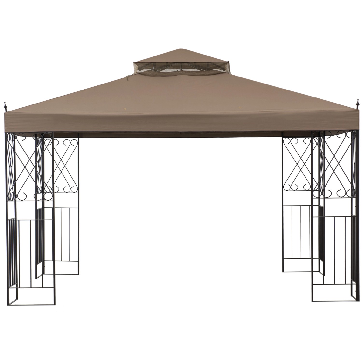 Sunjoy Gazebo Aneto Stoff 300 cm x 360 cm Khaki günstig online kaufen