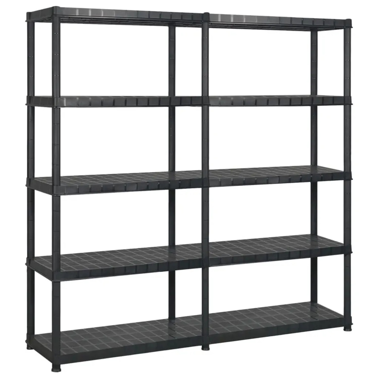 vidaXL Lagerregal mit 5 Böden Schwarz 170x40x185 cm Kunststoff 3059853