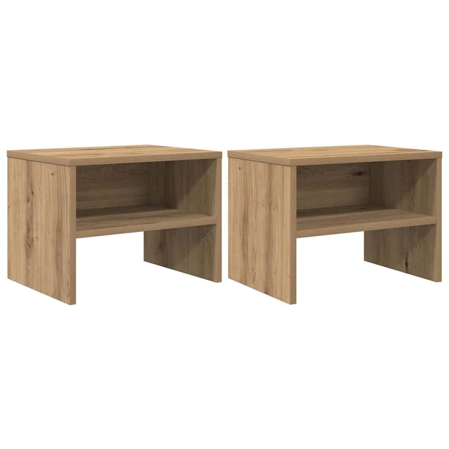 vidaXL Nachttisch 2 Stk Artisan-Eiche 40 x 40 x 30 cm Holzwerkstoff 875006