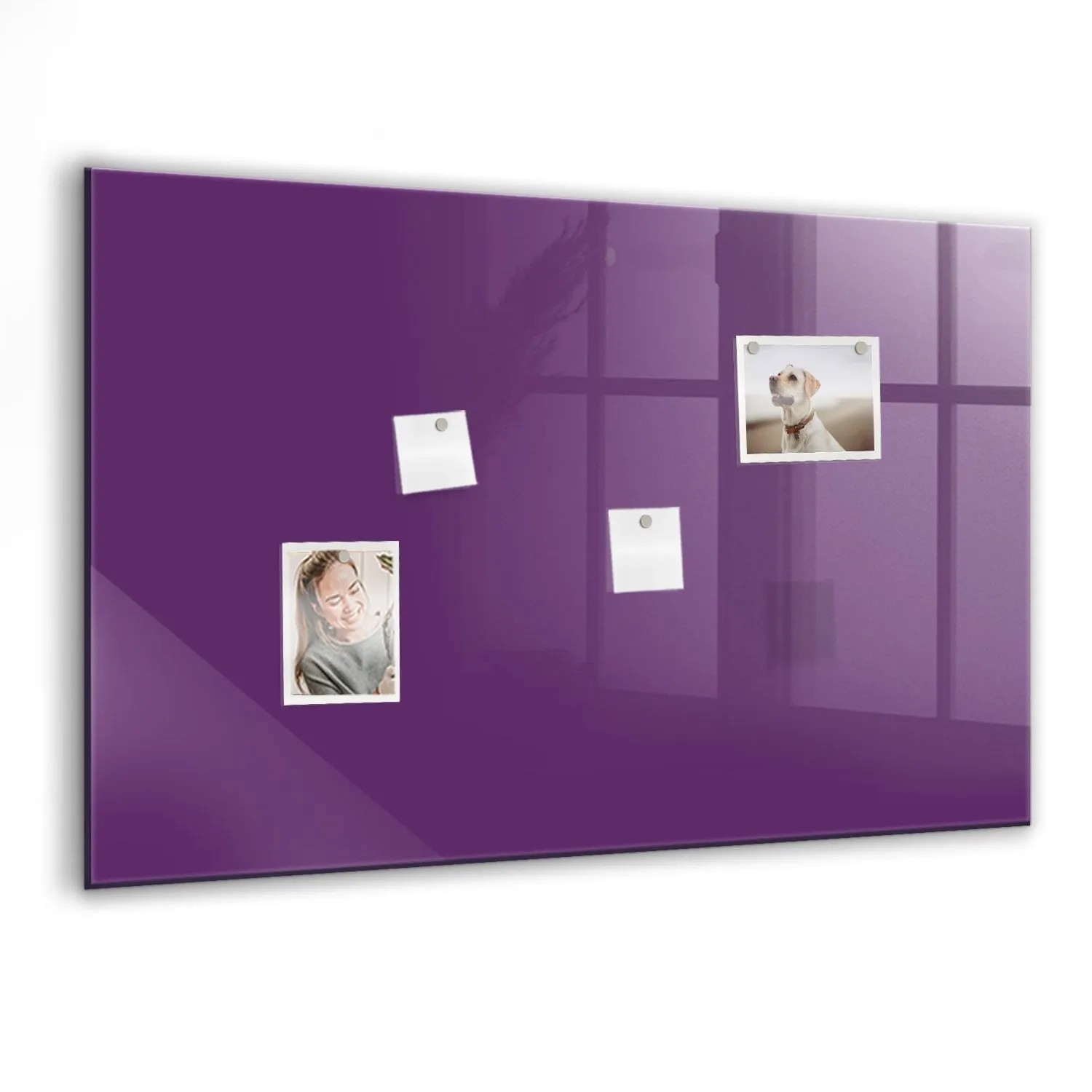 Tulup Schreib Magnettafel Violett 90x60 cm Magnettafel Wohnzimmer Glas Weiß günstig online kaufen